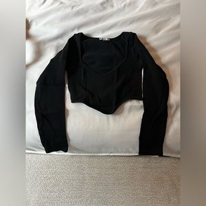 Zara crop long sleeve top
